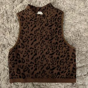 Cheetah Print Sleeveless Top